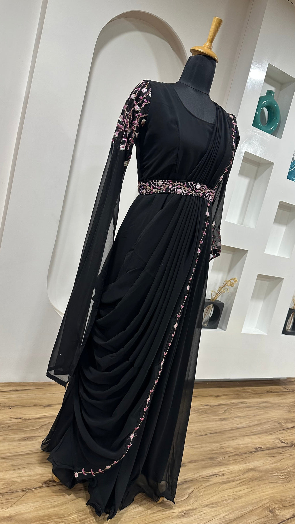 Party Wear Look Gown With Sequence & Dori Work