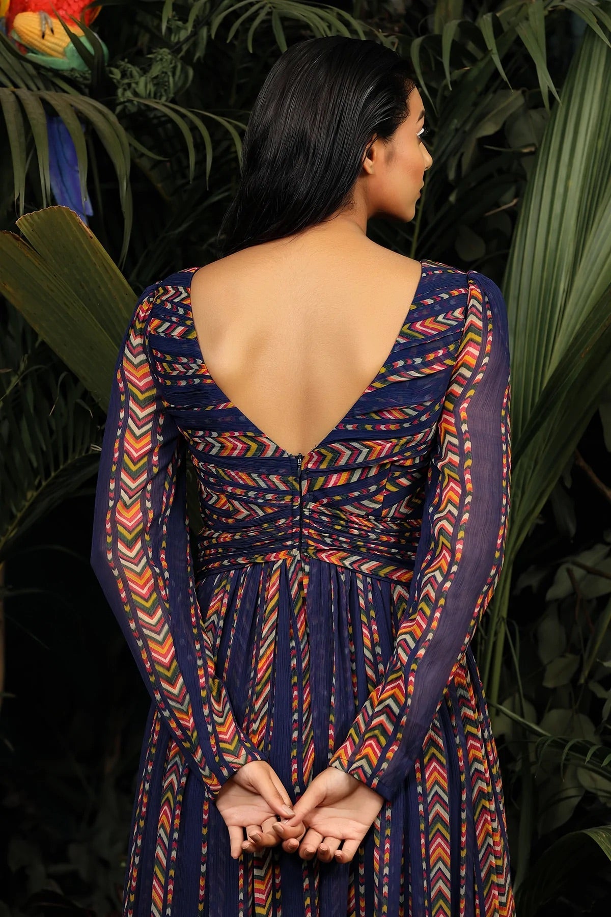 Designer Party Wear Look  Gown With Digital Print