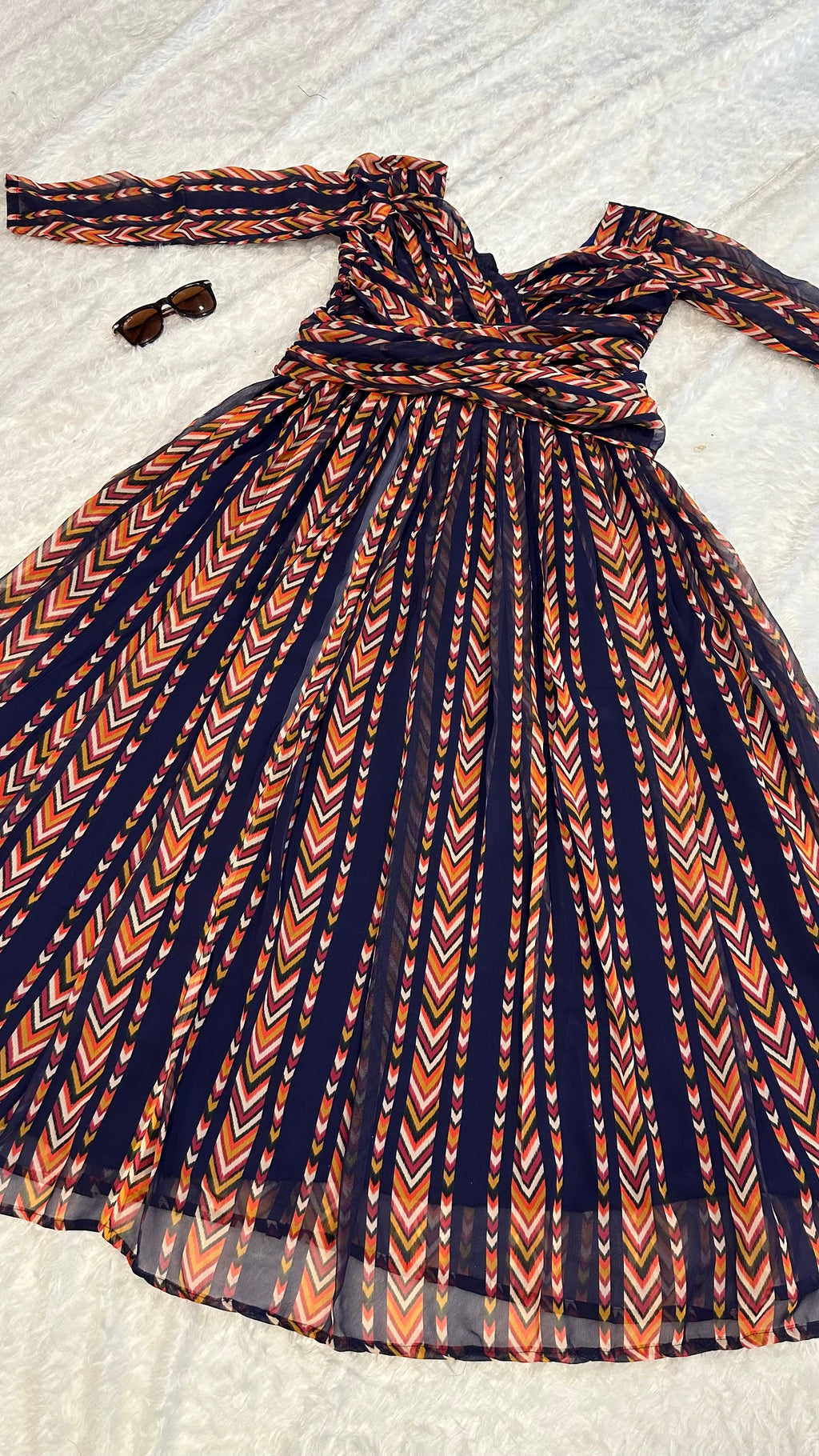 Designer Party Wear Look  Gown With Digital Print