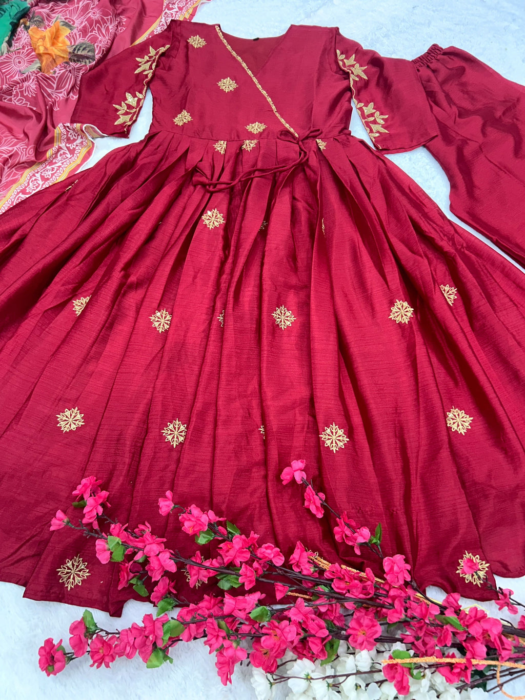 Party Wear Designer Anarkali Gown And Dupatta With Dupatta