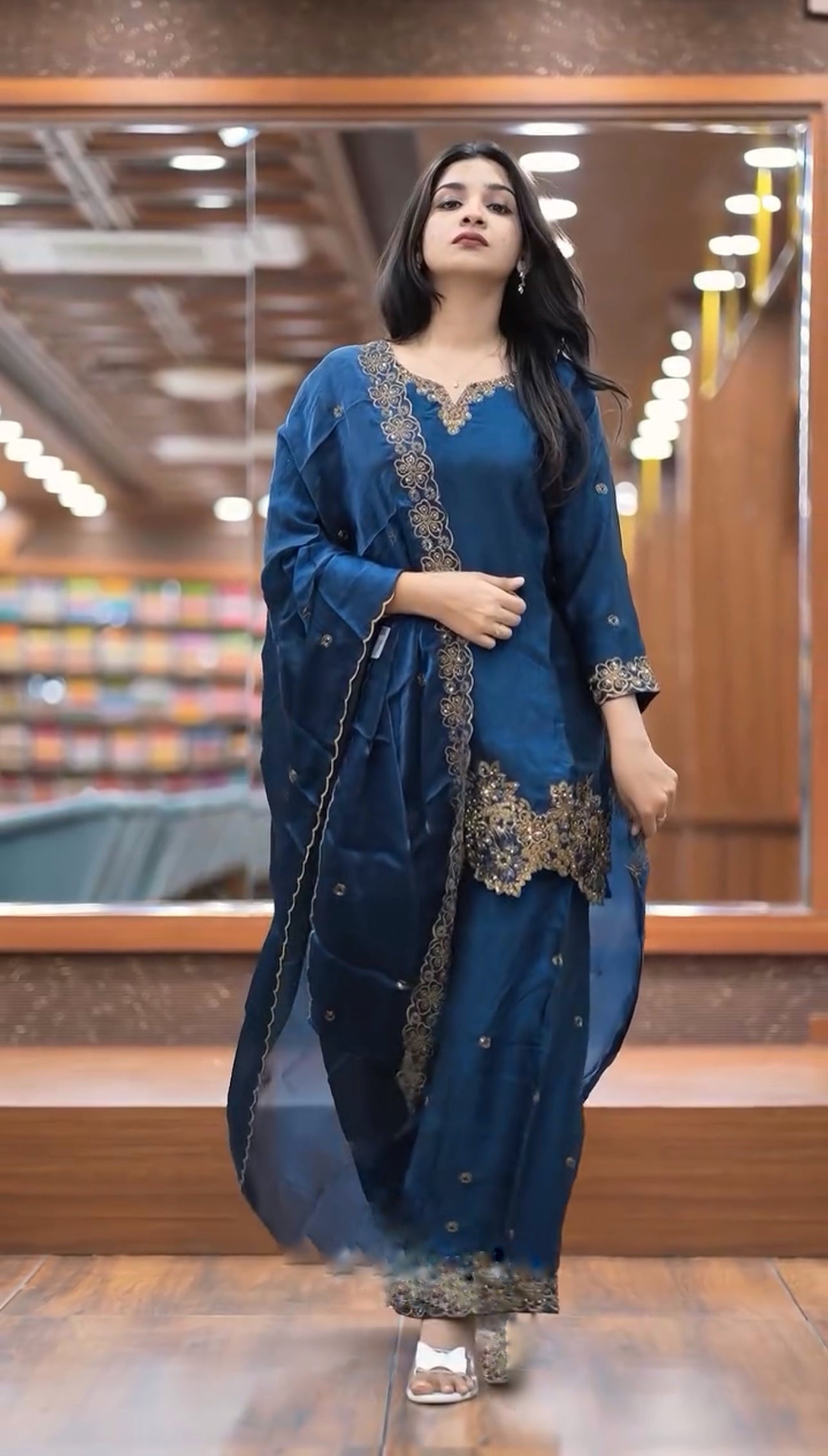Designer Top-Bottom And Dupatta With Heavy Embroidery Sequence Work