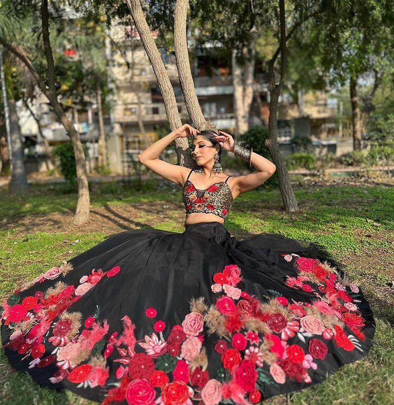 Designer Lehenga Choli With Embroidery Sequins Work