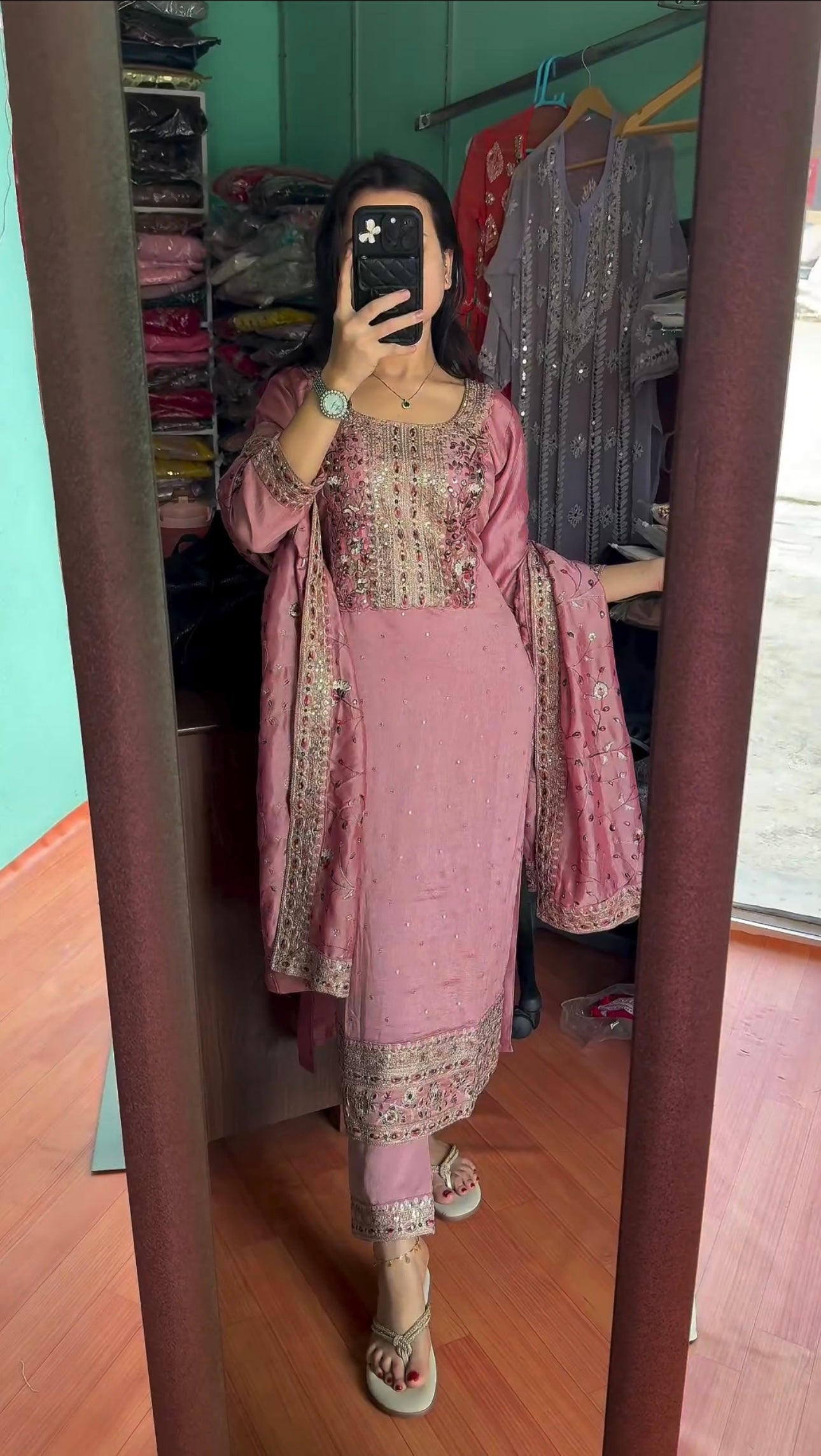 Designer Party Wear Look Top Bottom & Dupatta Set