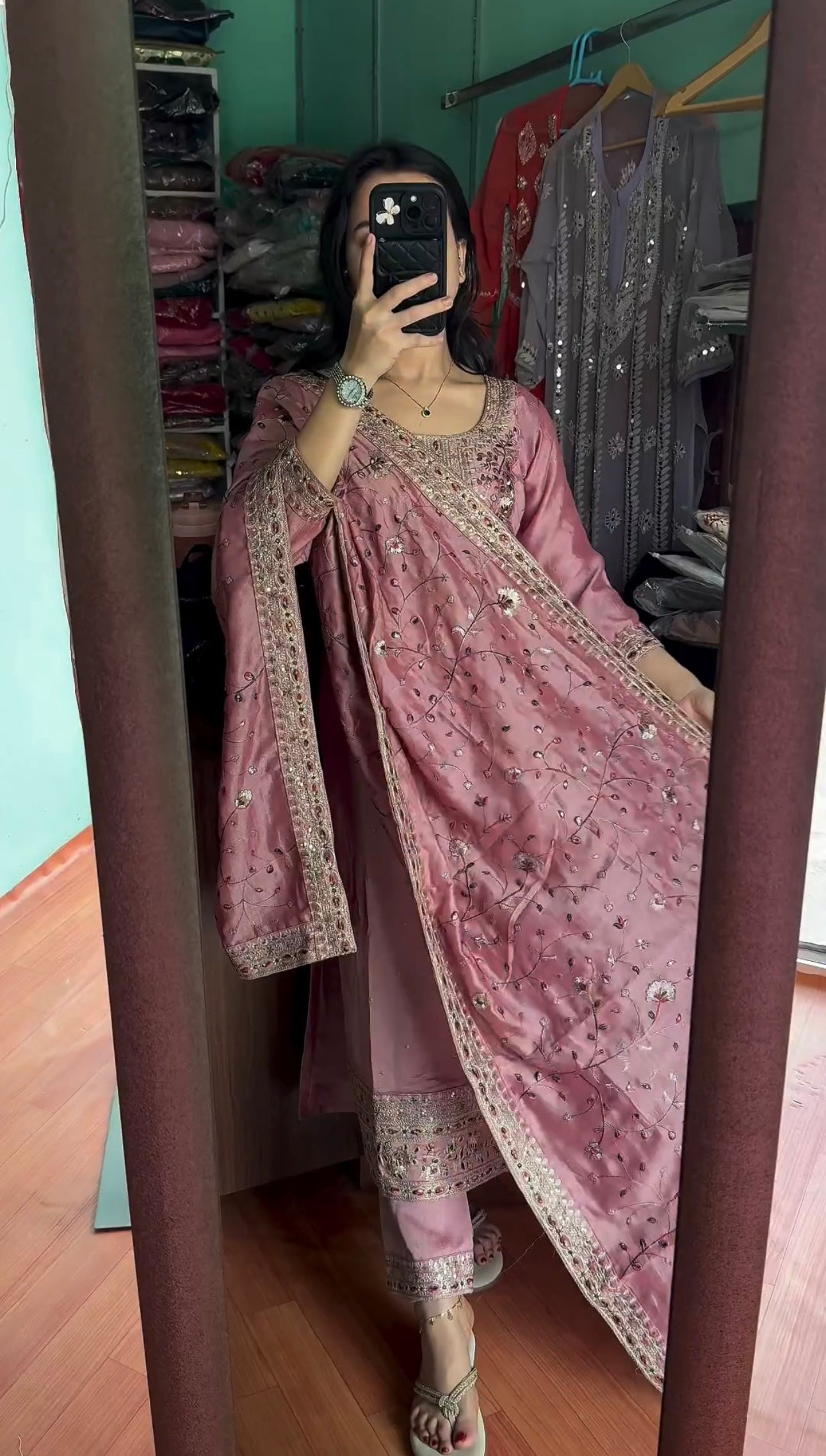Designer Party Wear Look Top Bottom & Dupatta Set