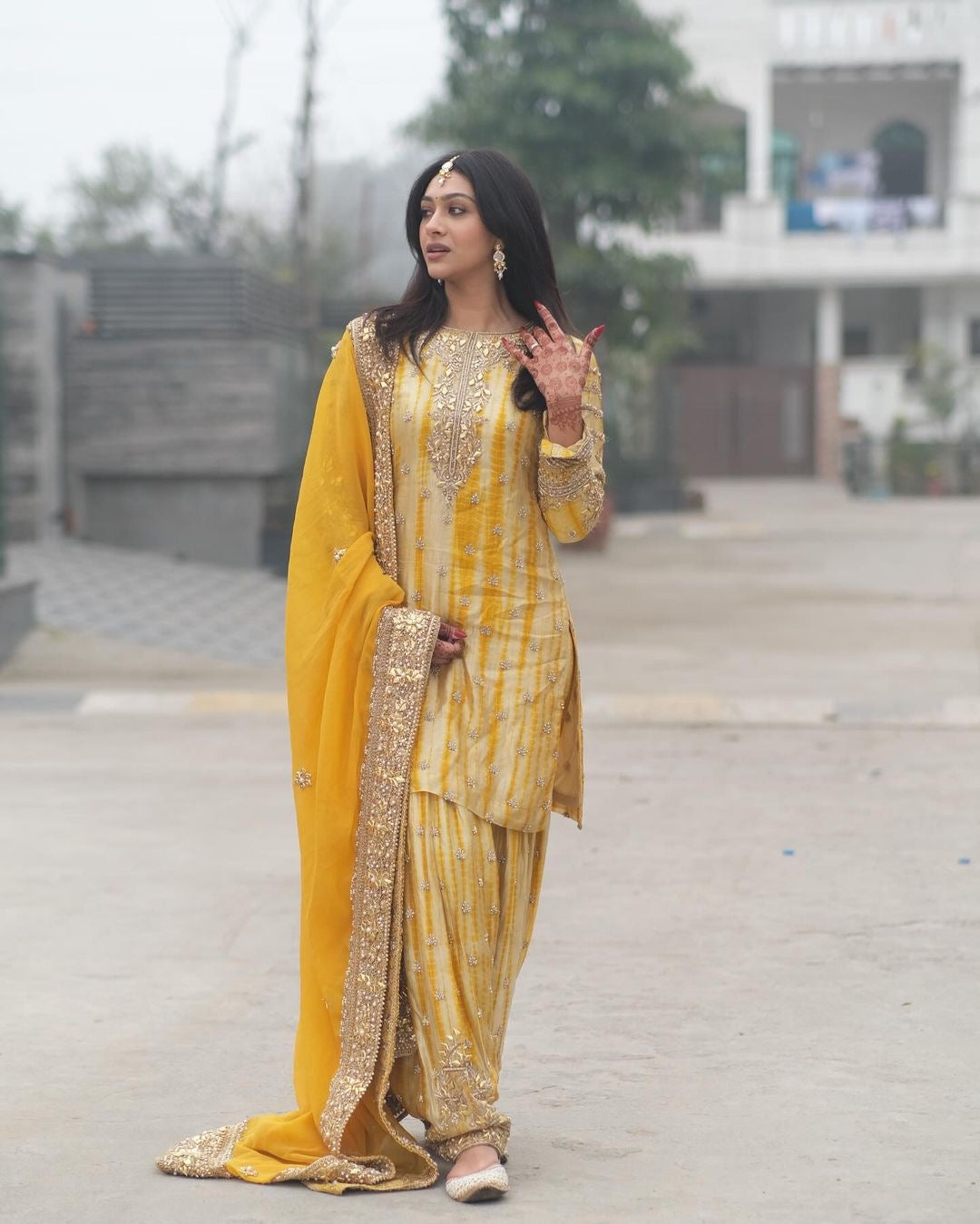 Fancy Top-Patiala And Dupatta With Digital Print And Heavy Embroidery Sequence Work