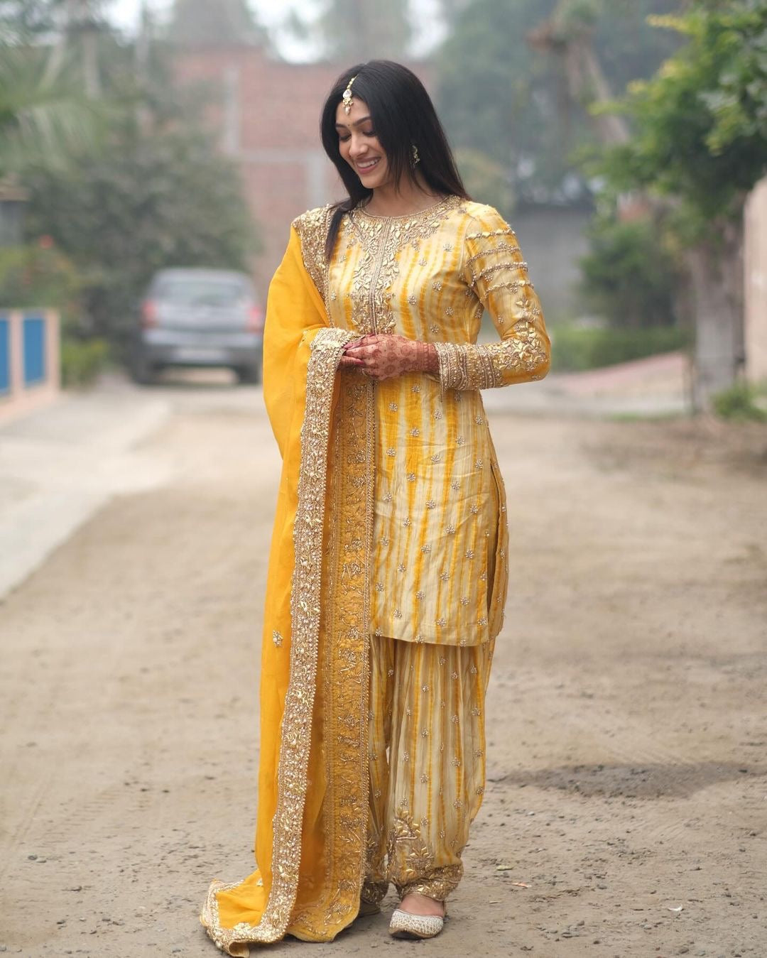 Fancy Top-Patiala And Dupatta With Digital Print And Heavy Embroidery Sequence Work