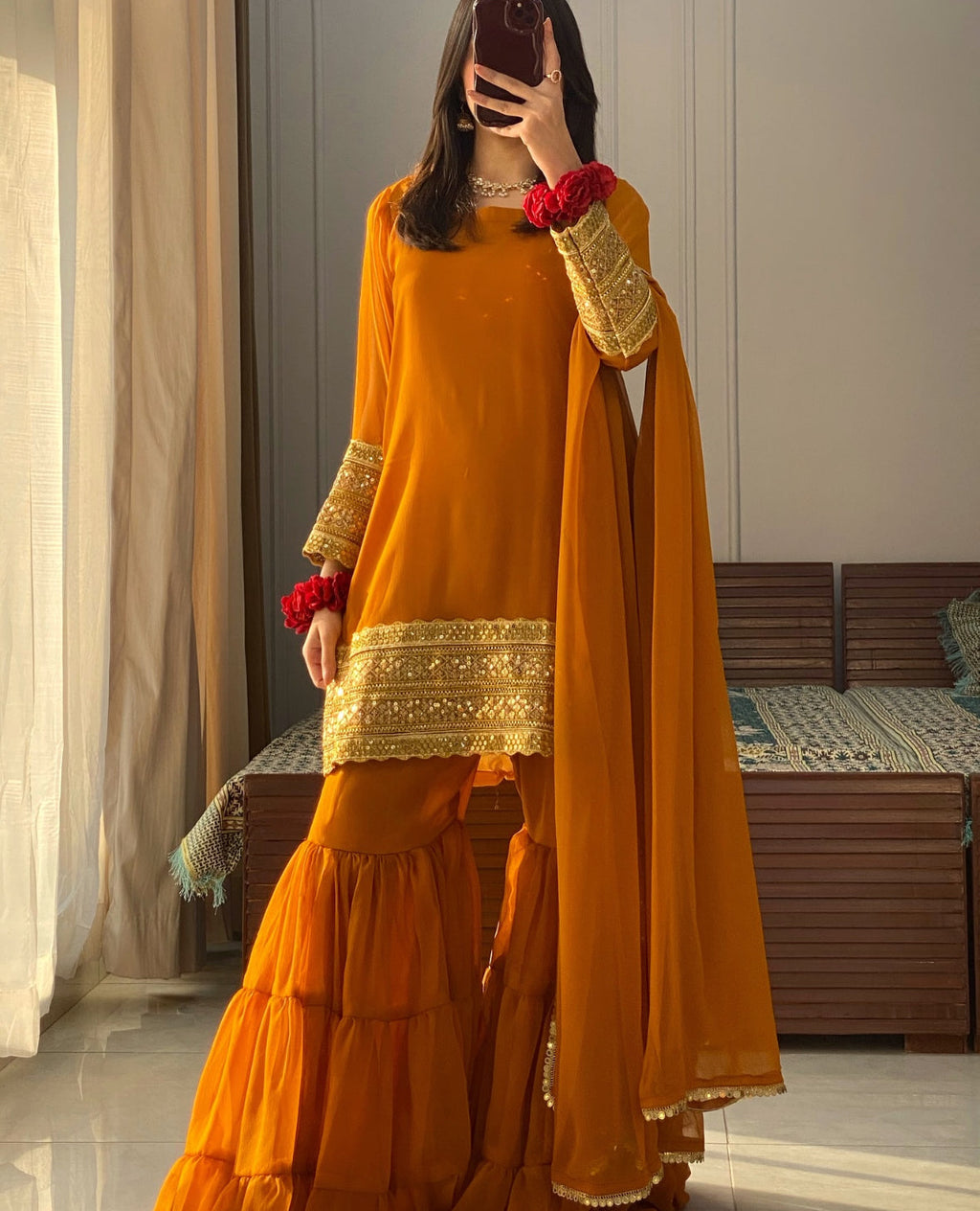 Beautiful Party Wear Look Top And Plazzo With Fancy Dupatta