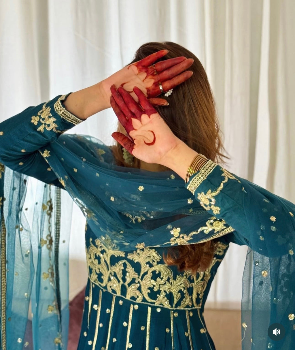 Designer Party Wear Look Gown -Pent And Dupatta Set