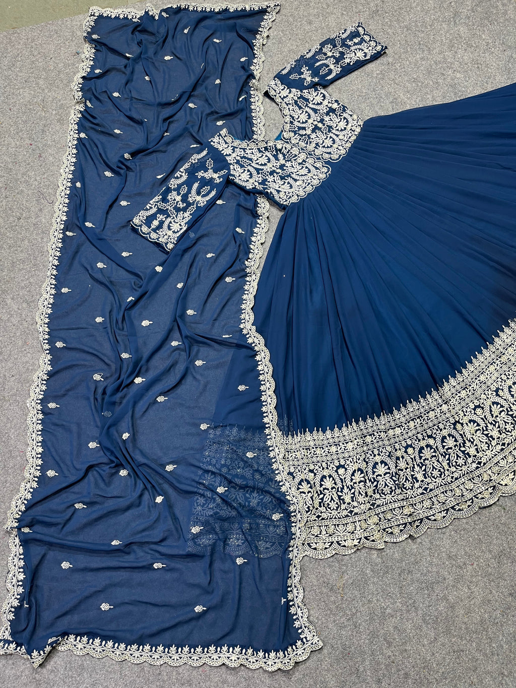 Party Wear Designer Anarkali Gown With Beautiful Dupatta