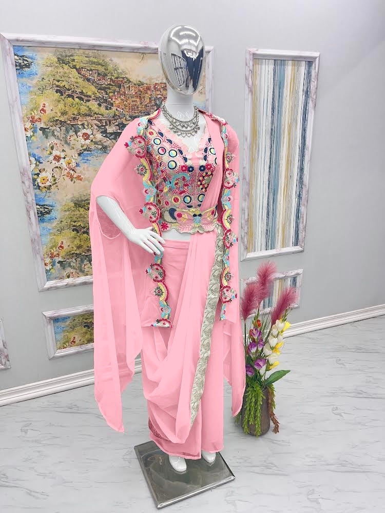 पार्टी वियर लुक फैंसी फोर पीस सेट