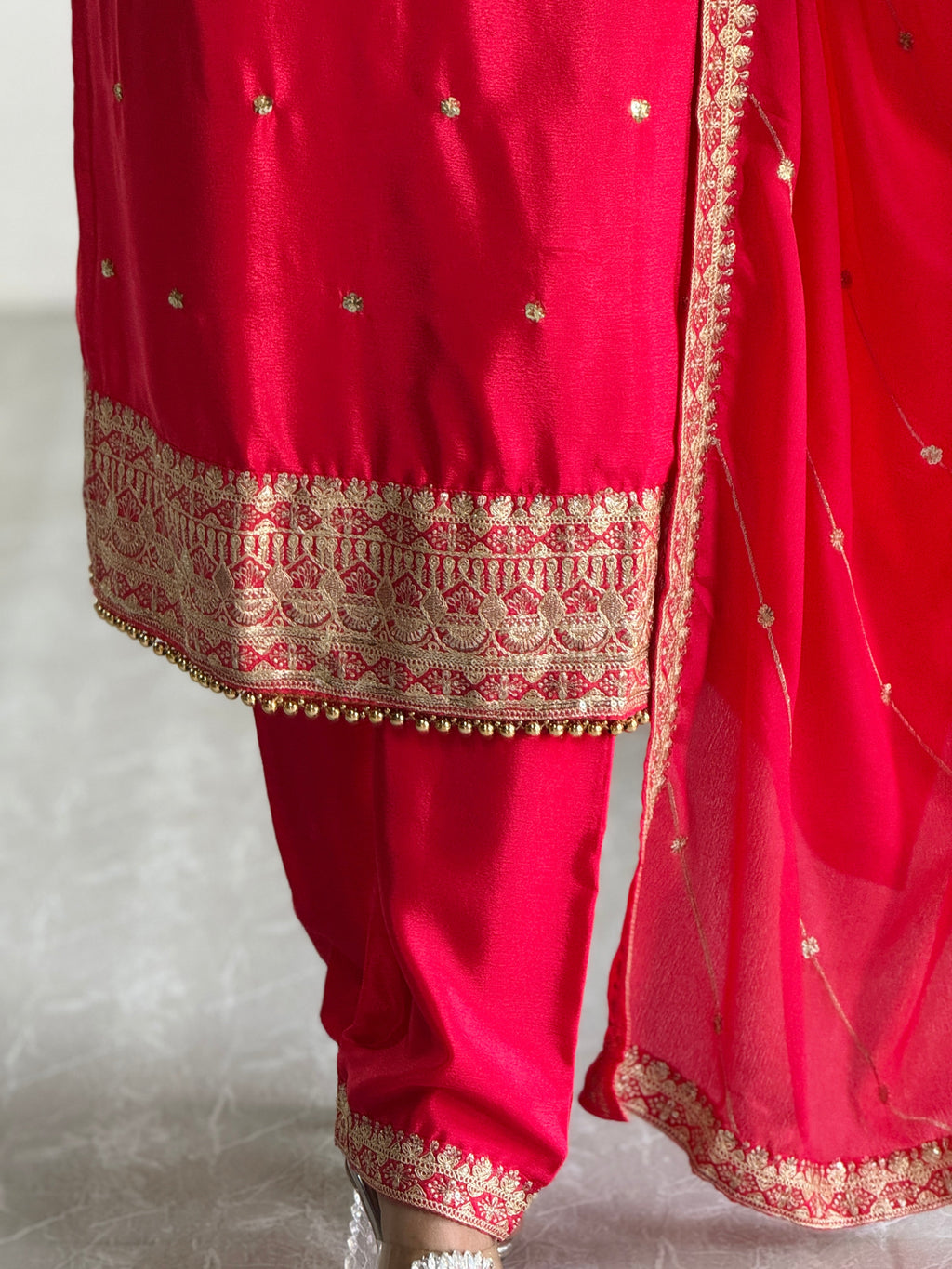 Beautiful Party Wear Top Bottom And Fancy Dupatta