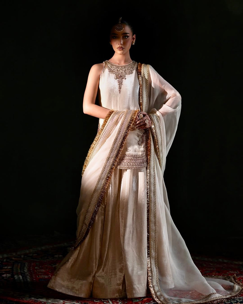 पार्टी में पहनने के लिए सुंदर टॉप और बॉटम दुपट्टे के साथ