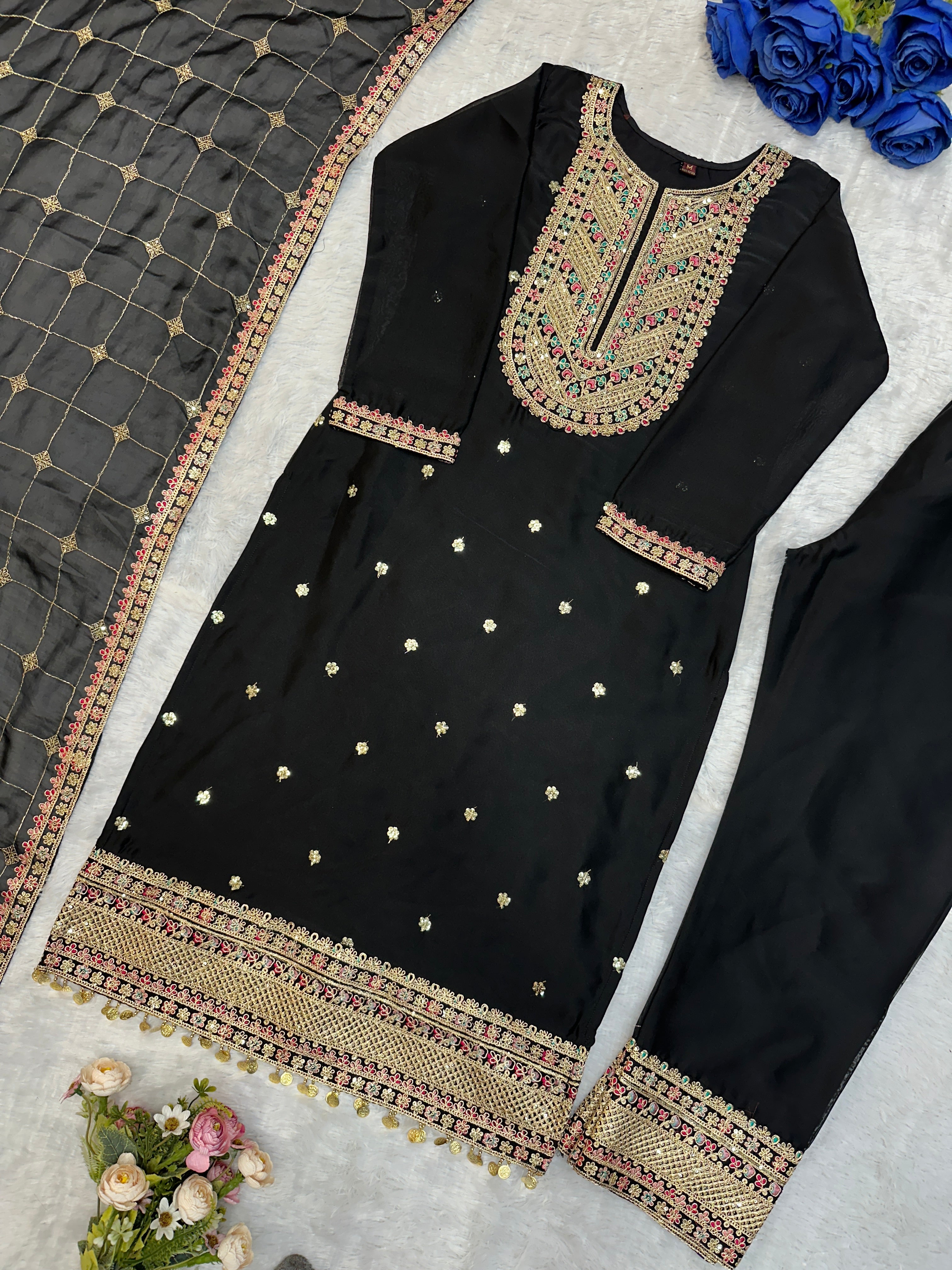 Beautiful Party Wear Suit Pent And Fancy Dupatta