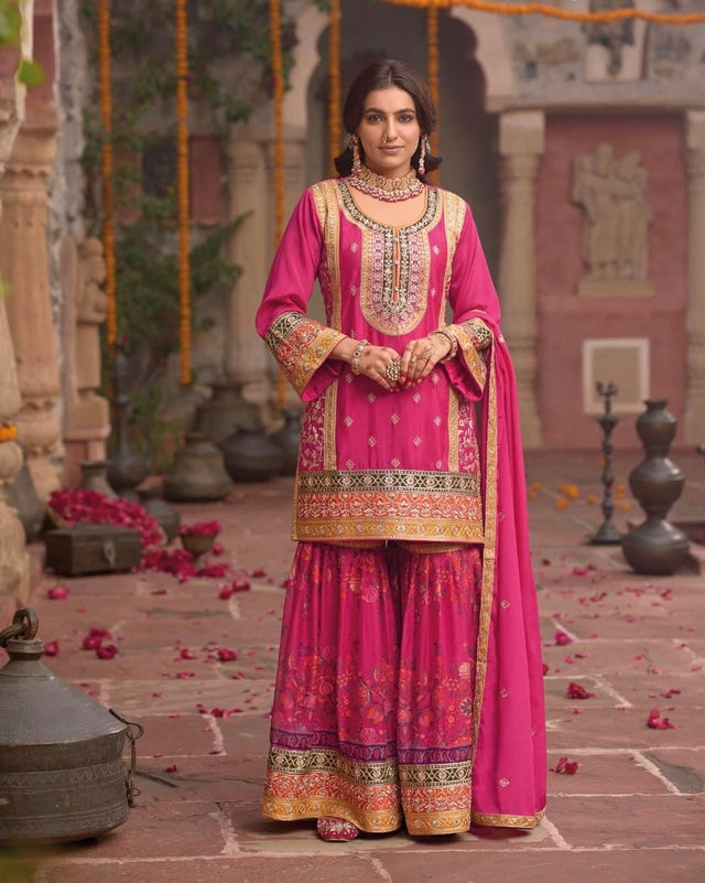 पार्टी वियर डिज़ाइनर सूट बॉटम और खूबसूरत दुपट्टा