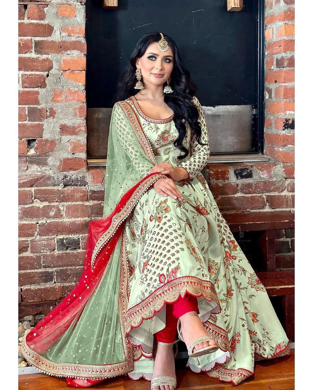 Top-Bottom And Dupatta With Heavy Embroidery Coding Dori-Sequence Work