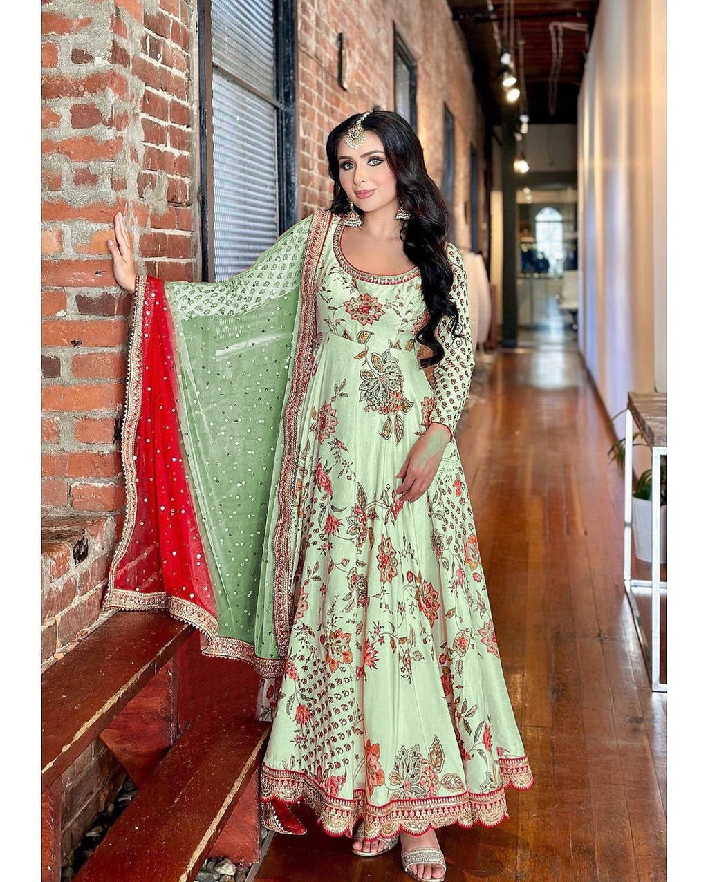Top-Bottom And Dupatta With Heavy Embroidery Coding Dori-Sequence Work