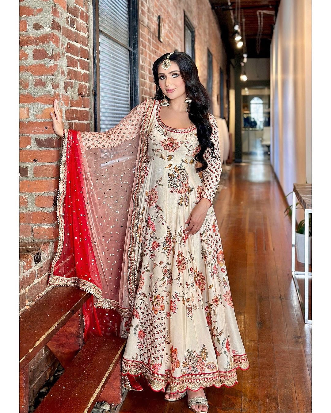 Top-Bottom And Dupatta With Heavy Embroidery Coding Dori-Sequence Work