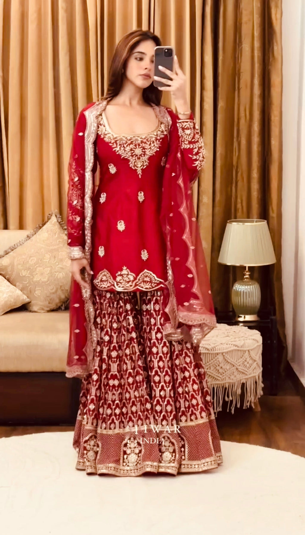 Designer Party Wear Look Fancy Top-Dupatta And Sharara