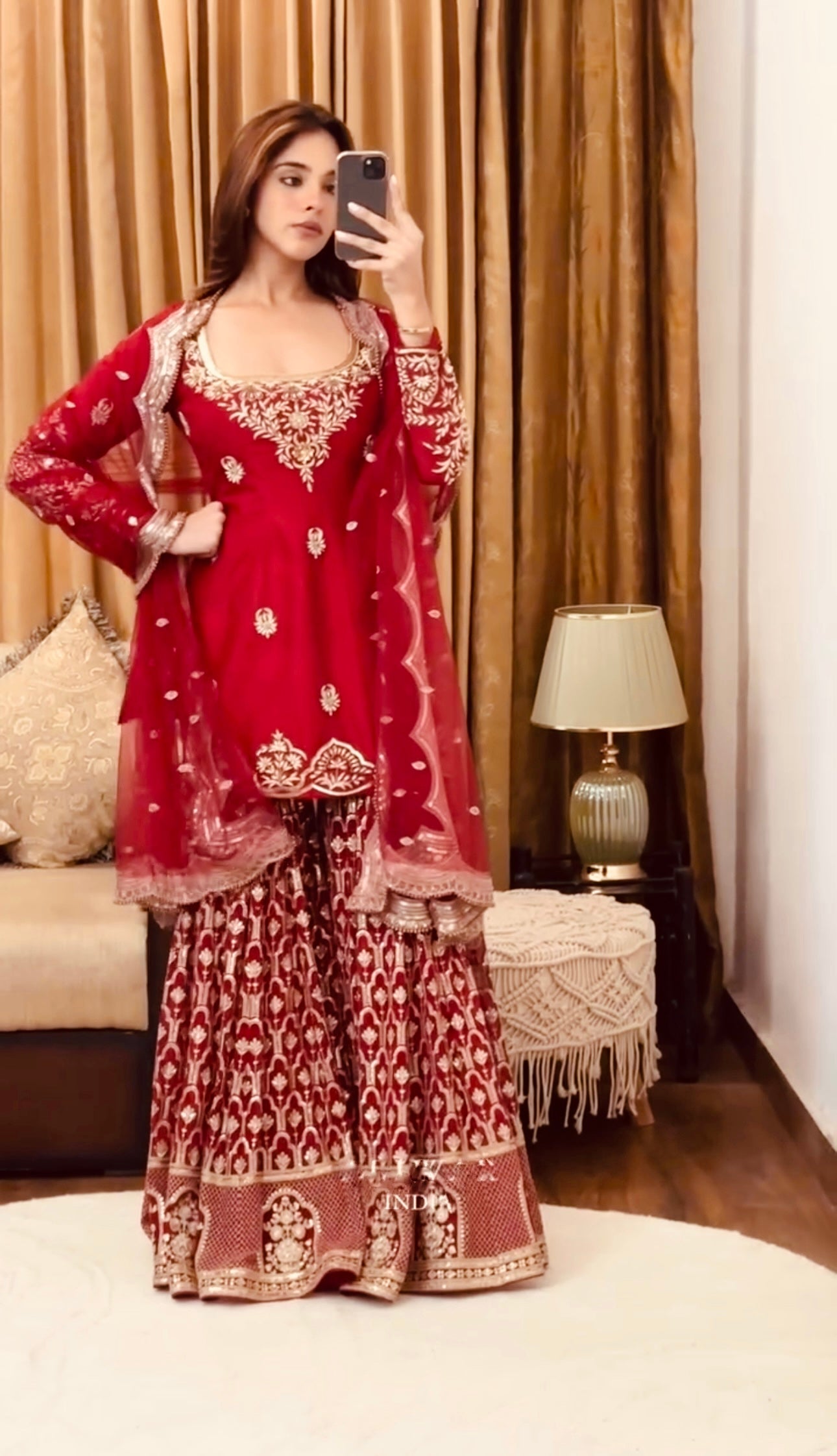 Designer Party Wear Look Fancy Top-Dupatta And Sharara