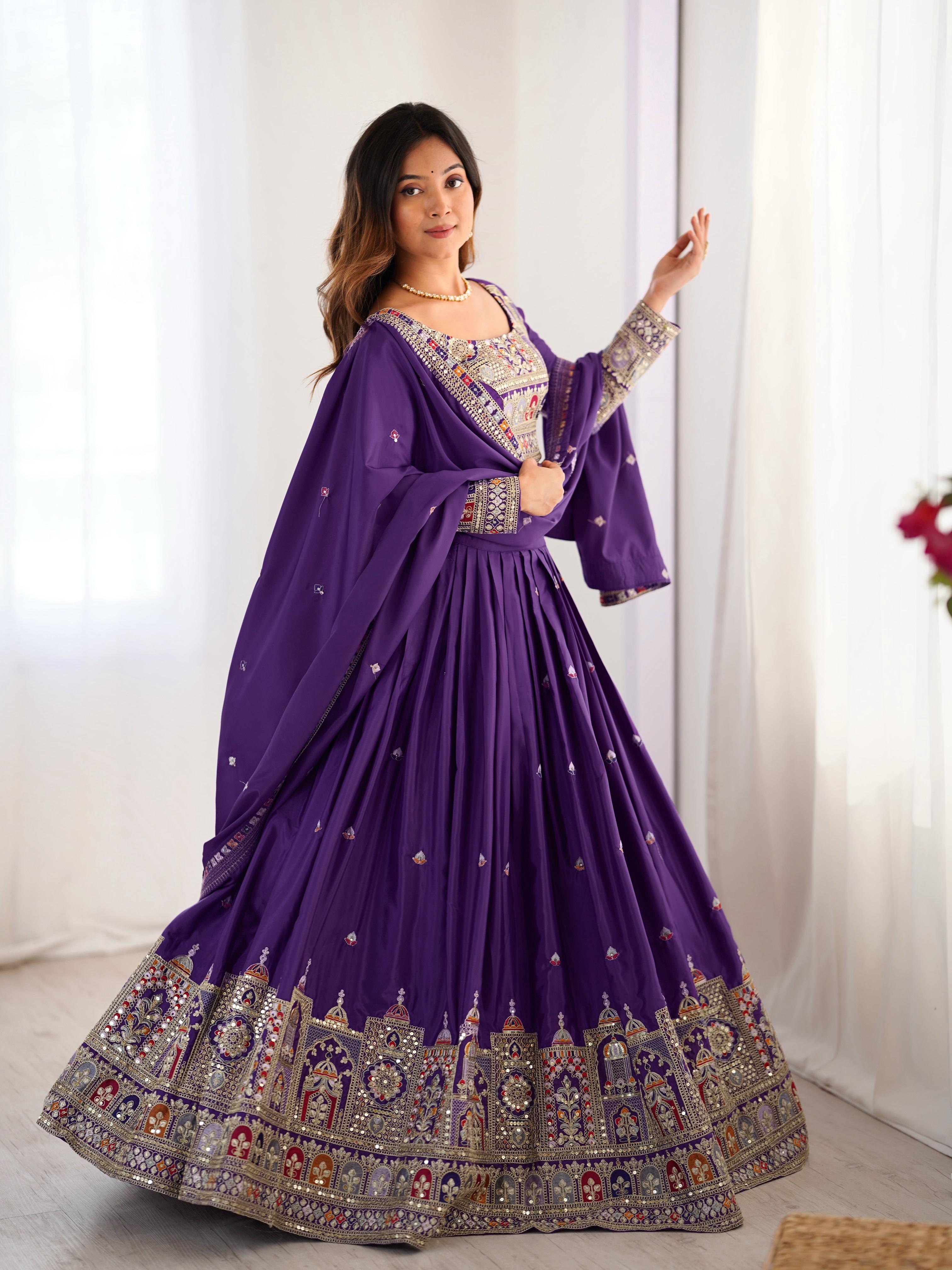 Beautiful Trendy Lehenga Choli With Coding Dori With Thread & Sequence Work