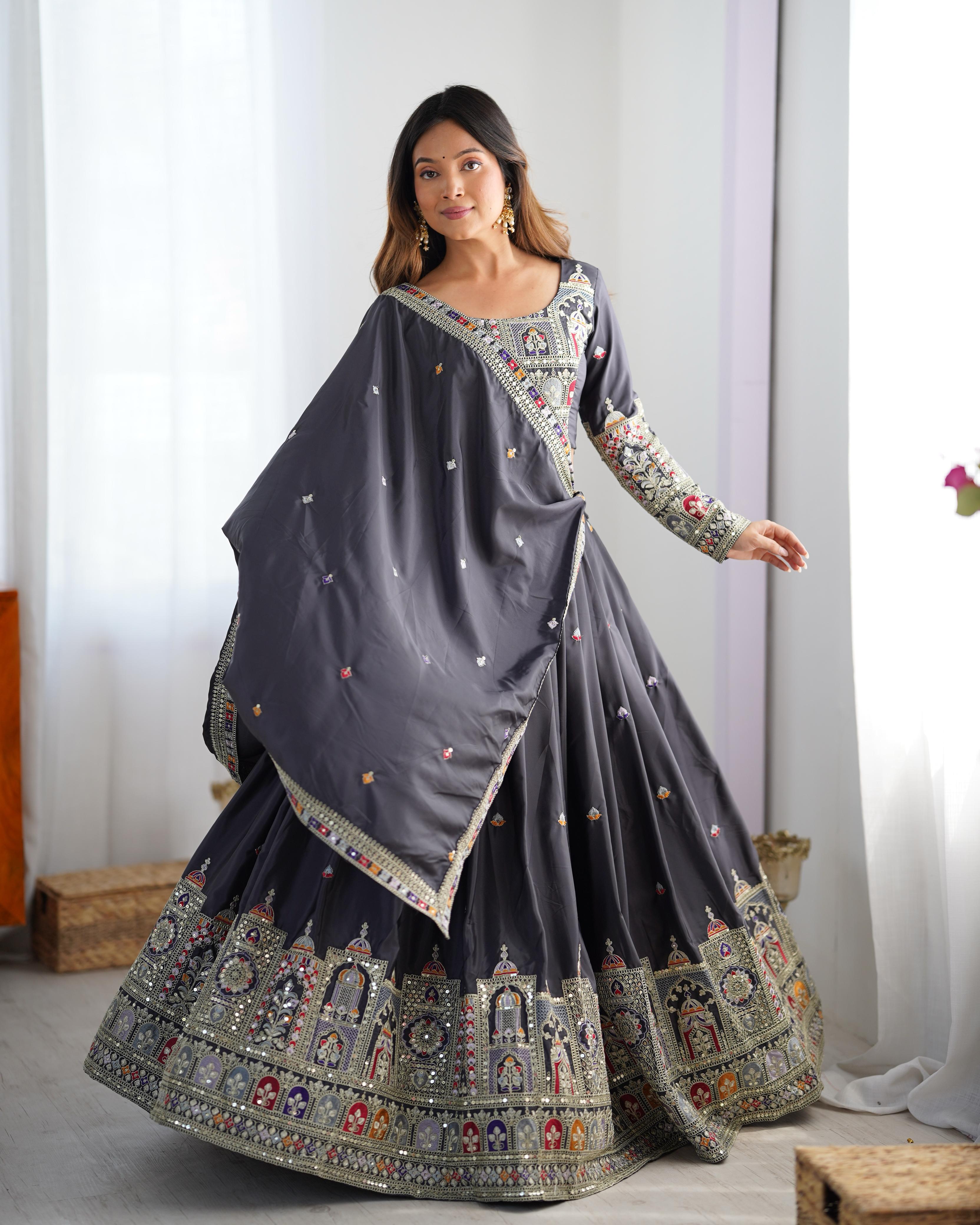 Beautiful Trendy Lehenga Choli With Coding Dori With Thread & Sequence Work