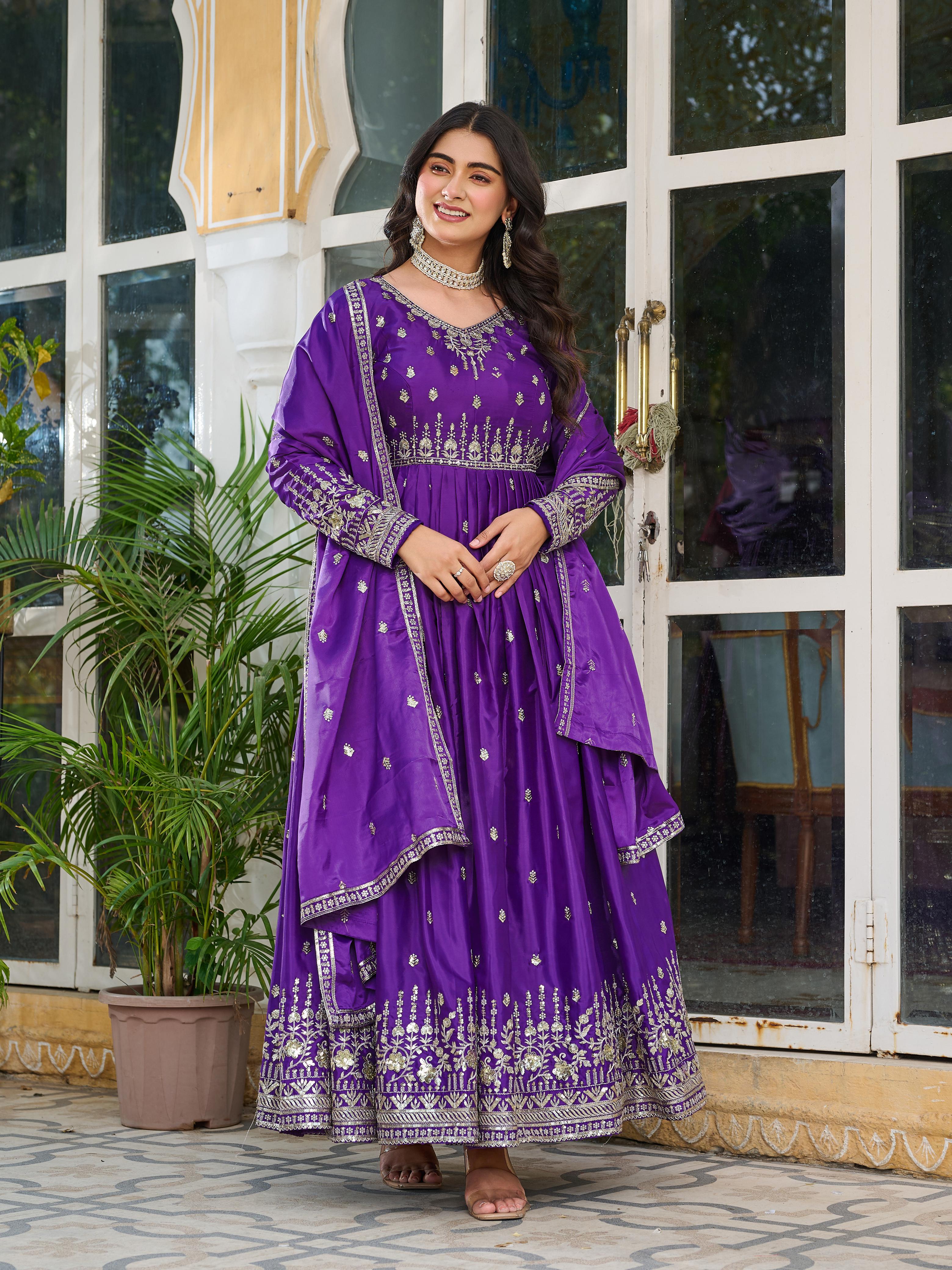 Beautiful Party Wear Gown Pent And Dupatta