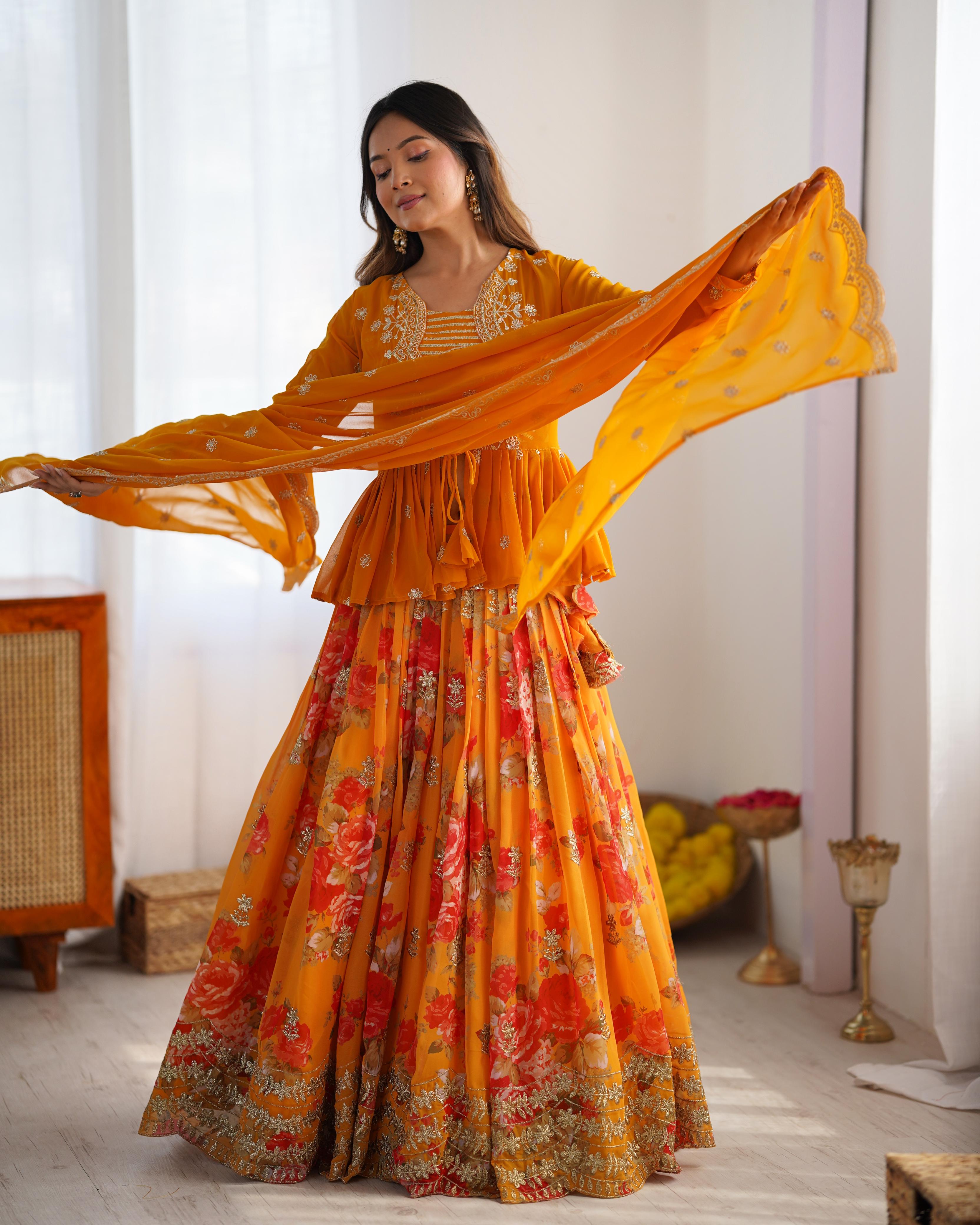 Designer Party Wear Lehenga Choli With Beautiful Digital Print