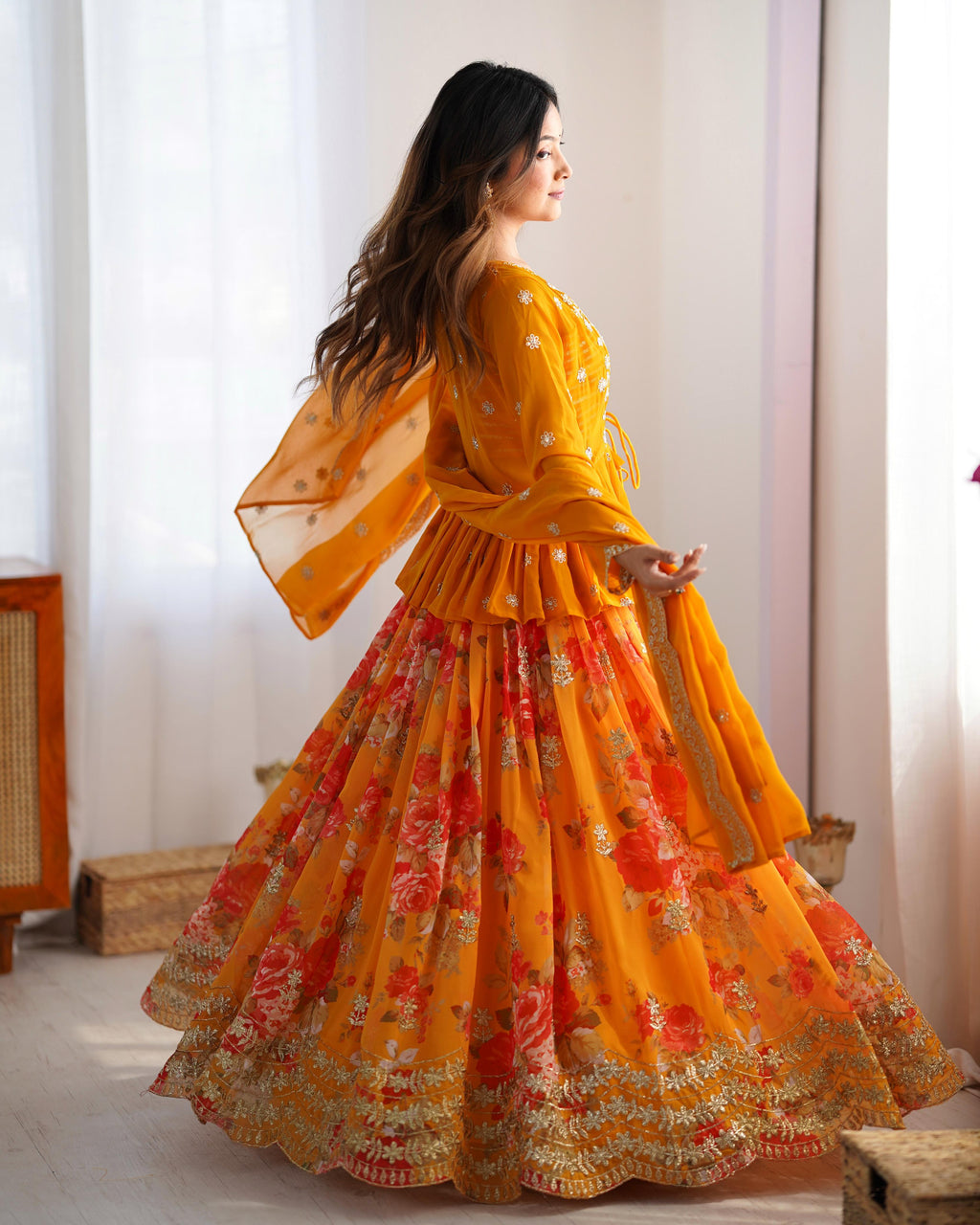Designer Party Wear Lehenga Choli With Beautiful Digital Print