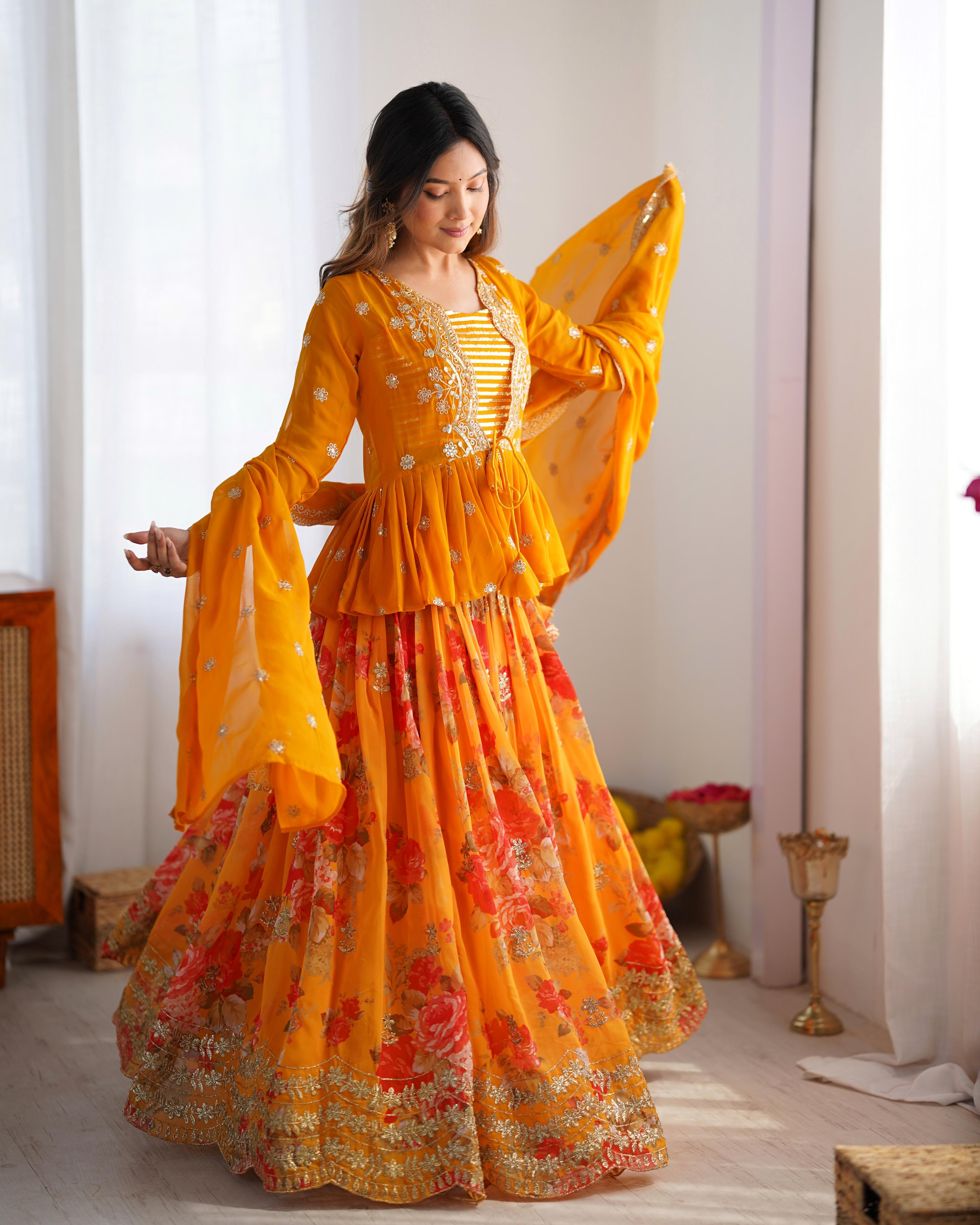 Designer Party Wear Lehenga Choli With Beautiful Digital Print