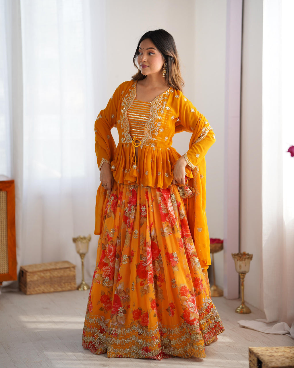 Designer Party Wear Lehenga Choli With Beautiful Digital Print