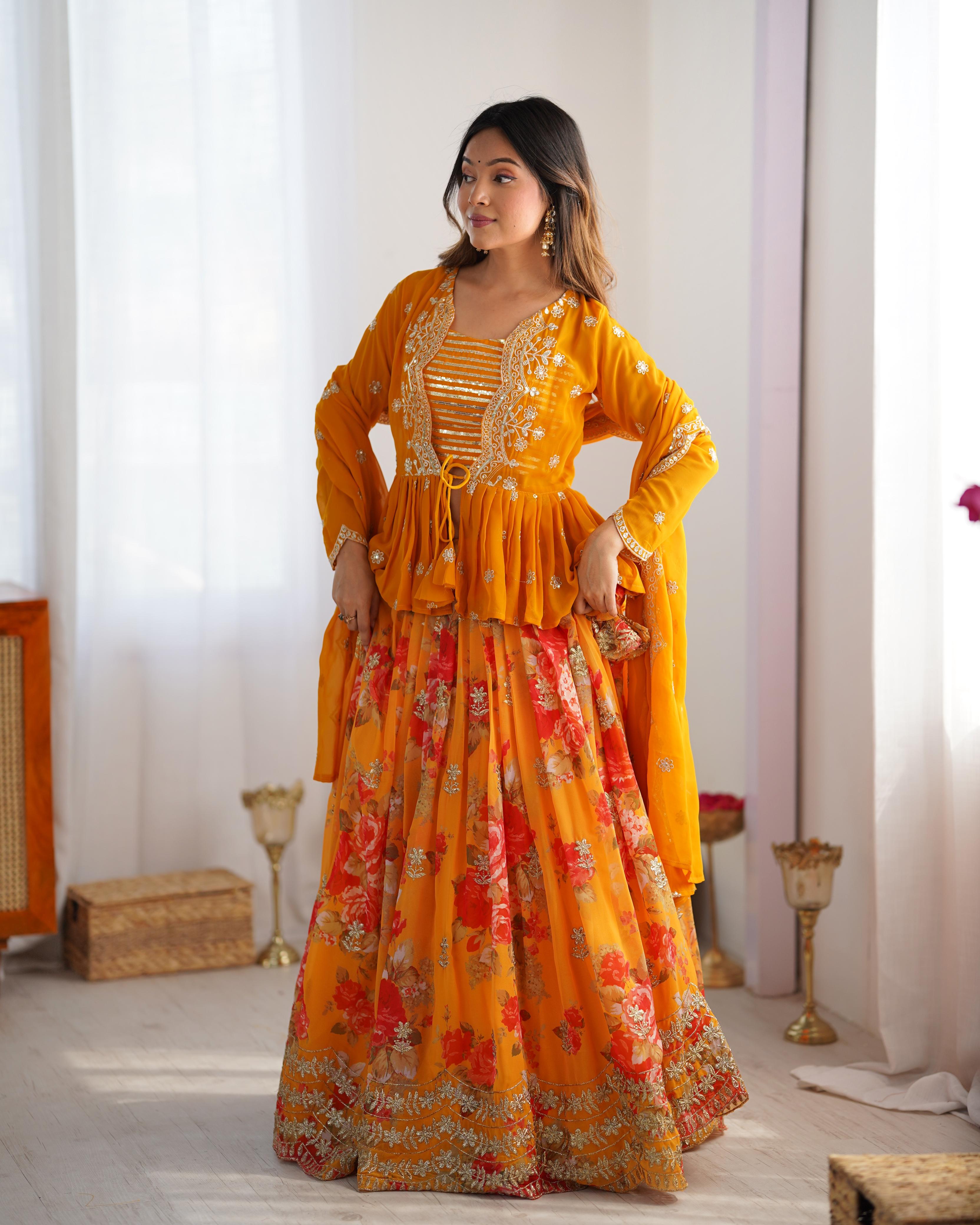 Designer Party Wear Lehenga Choli With Beautiful Digital Print