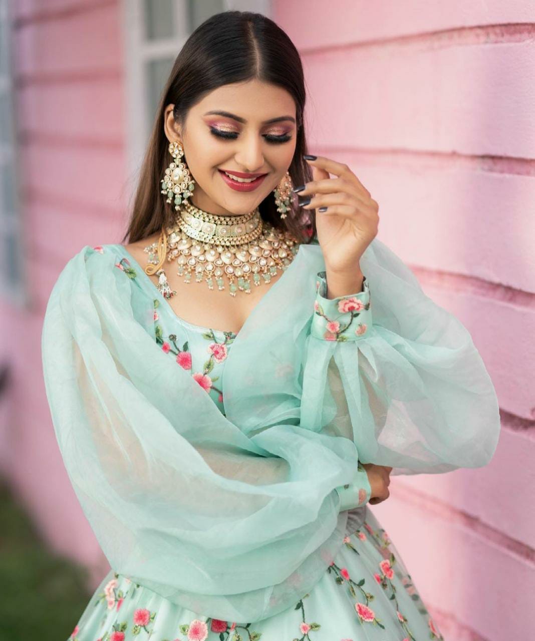 Designer Party Wear Lehenga Choli With Beautiful Embroidery Work
