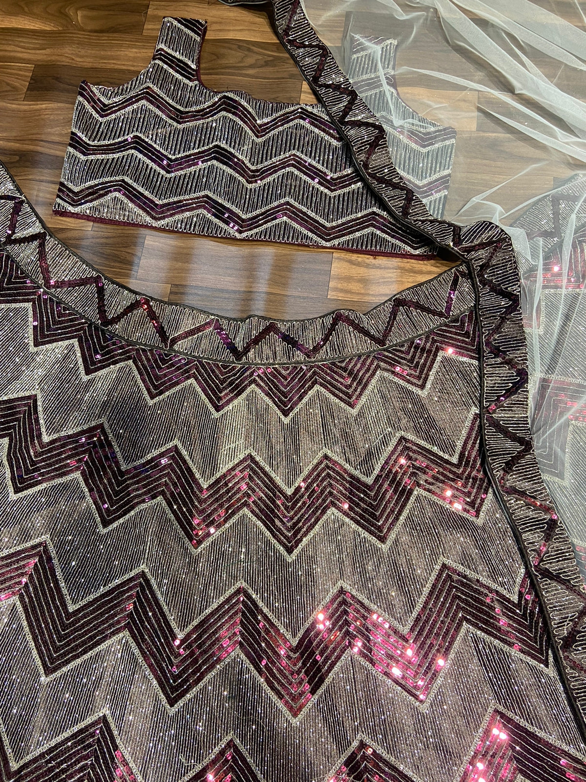 Designer Lehenga Choli With Dori And Heavy Sequence Work