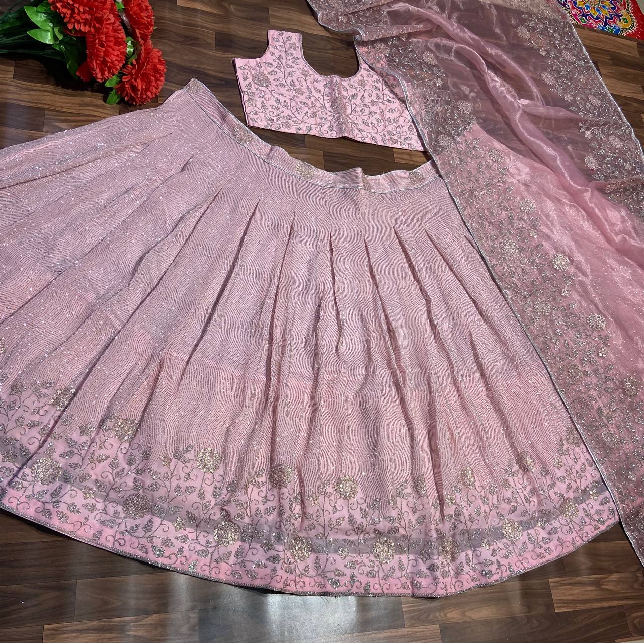 Designer Party Wear Lehenga Choli With Beautiful Dupatta