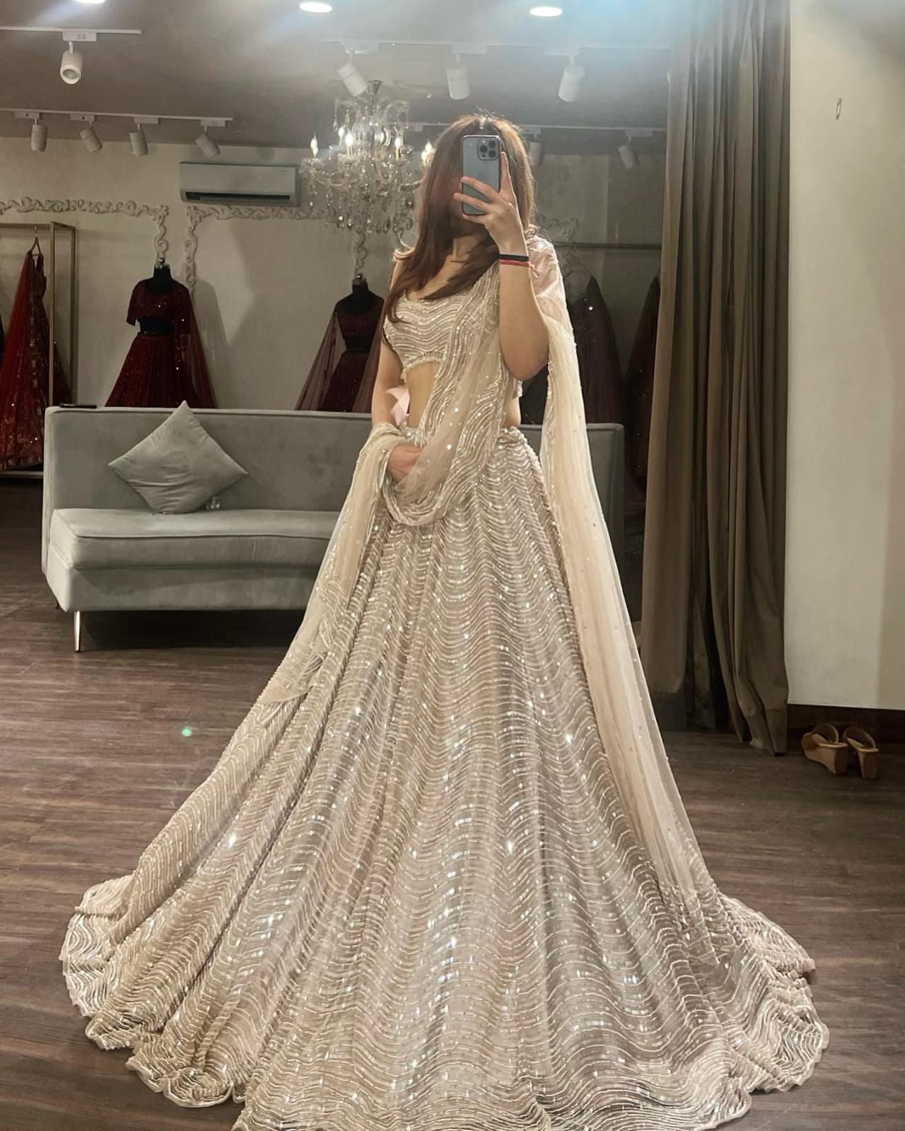 Designer Lehenga Choli With Beautiful Coding And Sequence Work