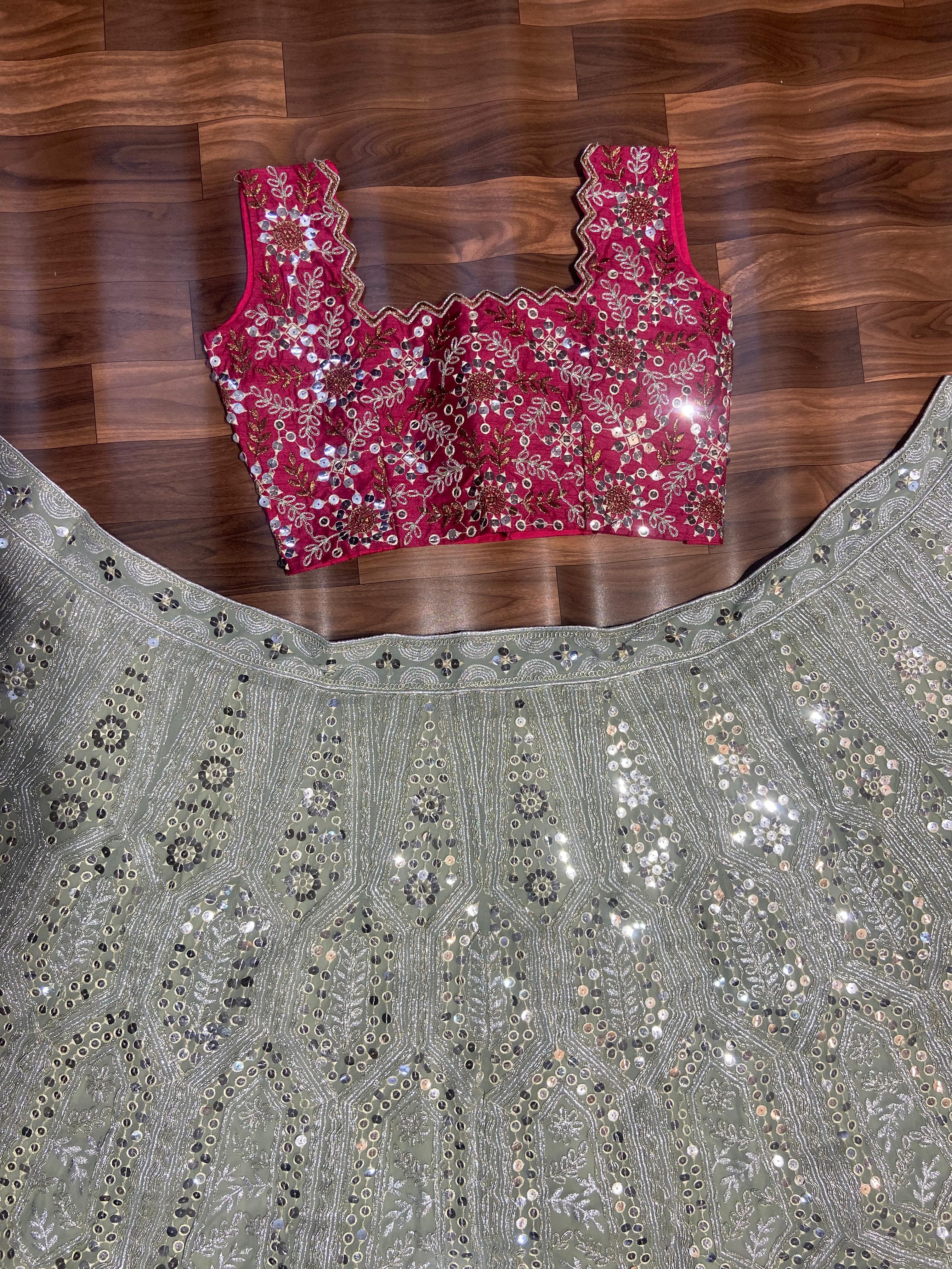 Designer Lehenga Choli With Beautiful Embroidery Work