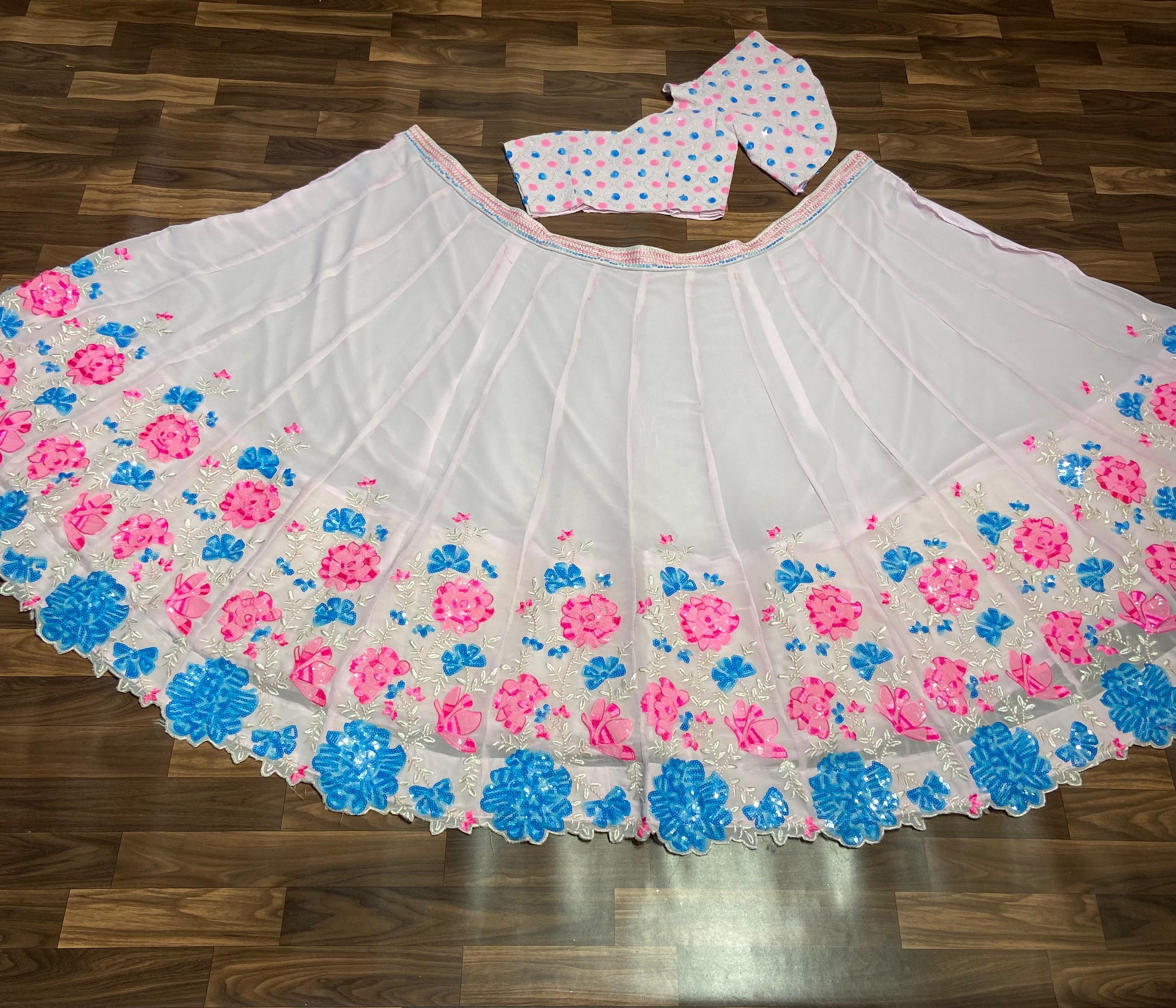 Party Wear Lehenga Choli With Beautiful Multi Thread Embroidery Work
