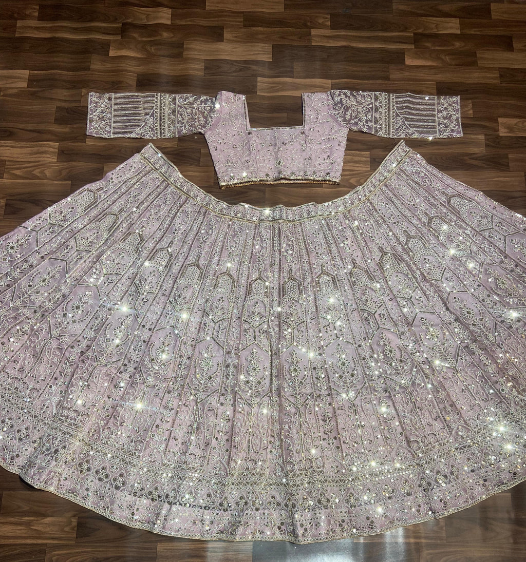 Party Wear Lehenga Choli With Beautiful Thread Embroidery