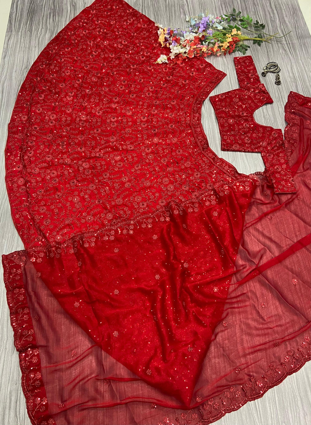 Designer Lehenga Choli With Beautiful Embroidery Work