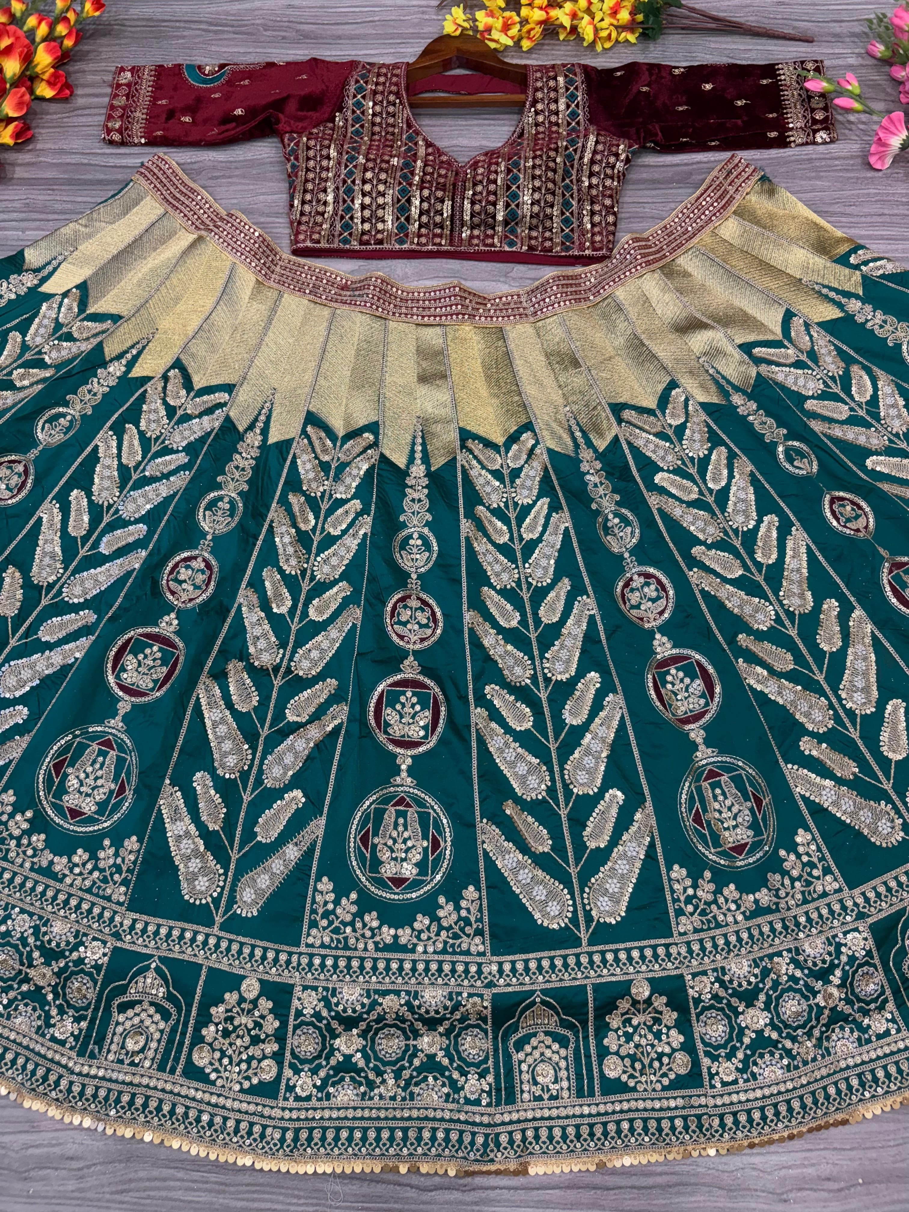 Party Wear Lehenga Choli With Beautiful Thread Work