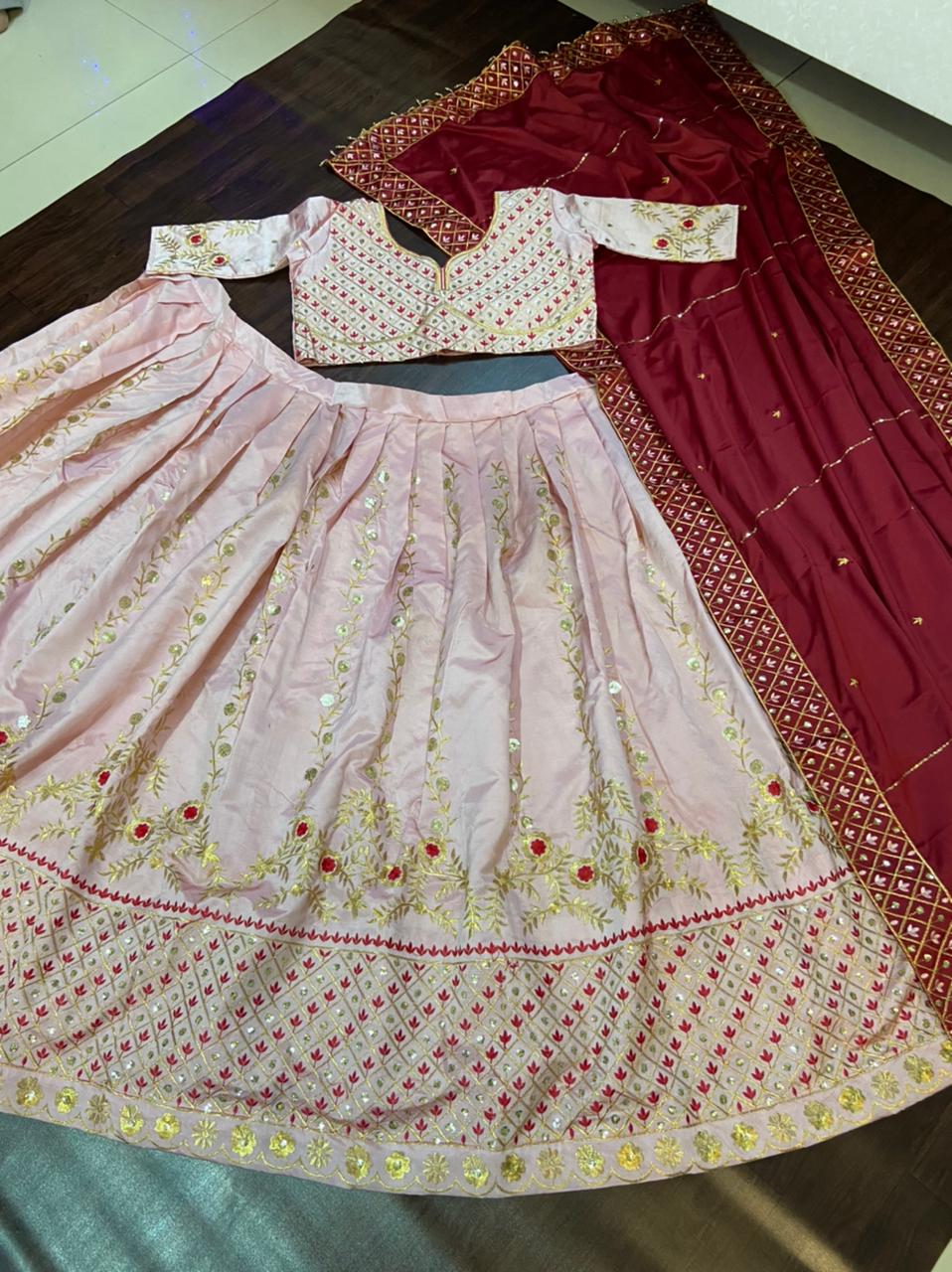 Designer Lehenga Choli With Beautiful Embroidery Work