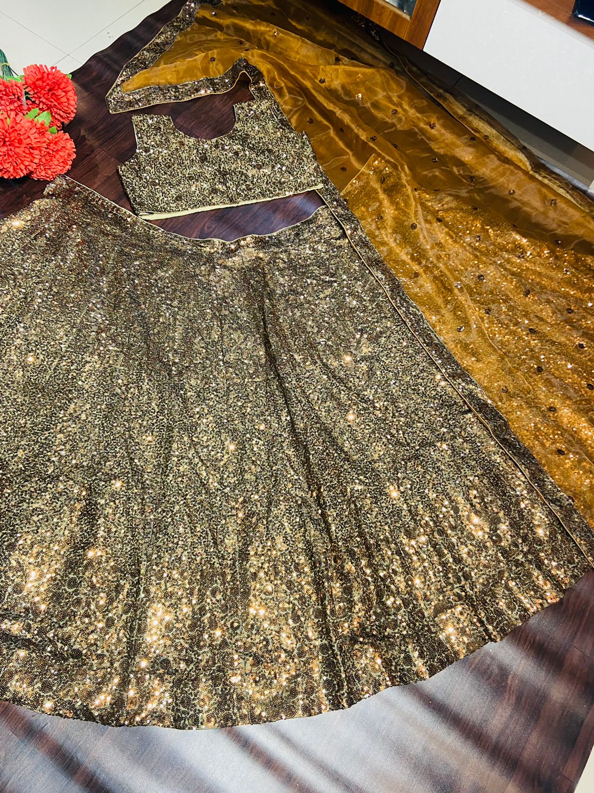 Party Wear Beautiful Lehenga Choli With Beautiful Sequence Work