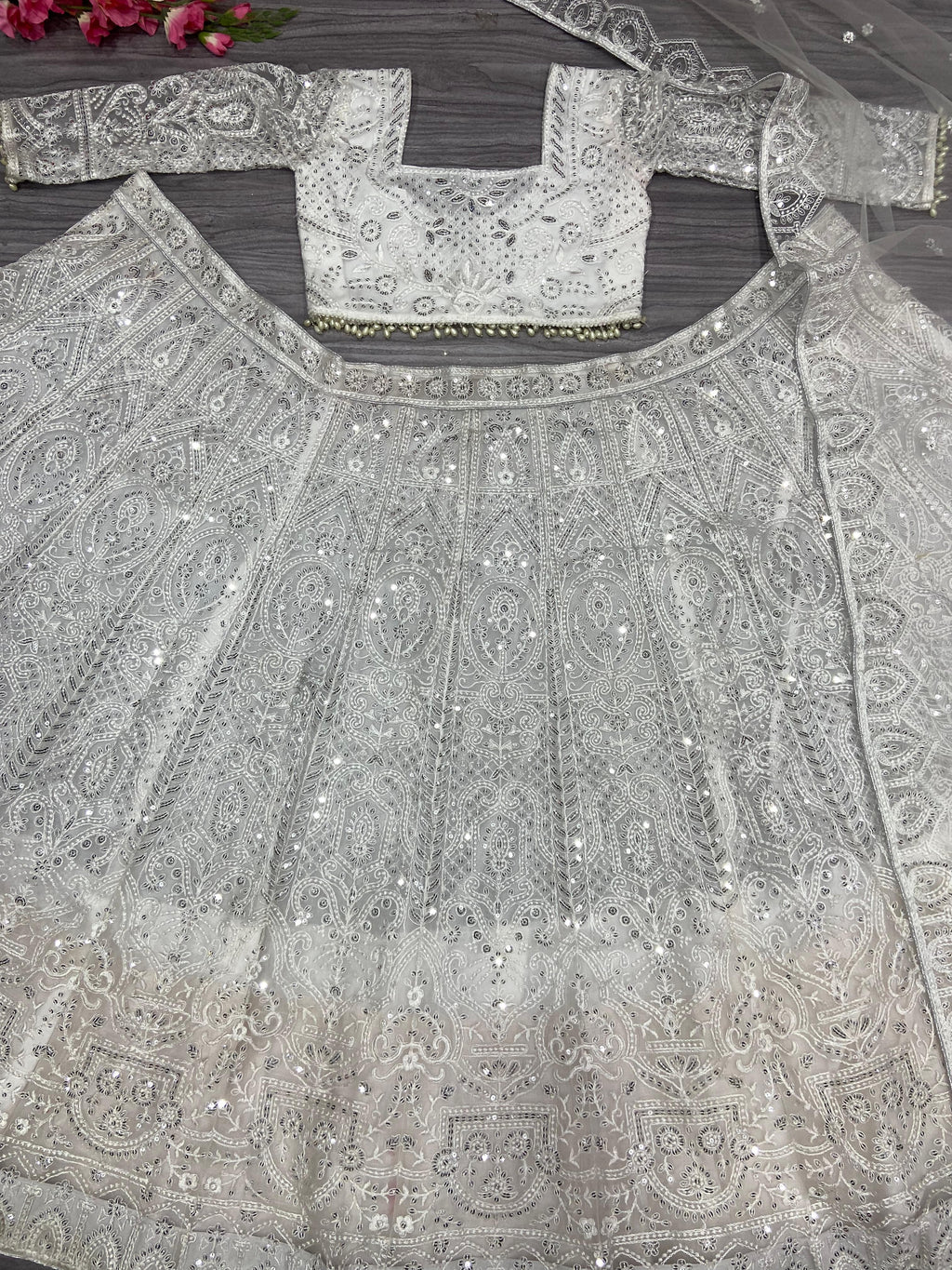 Beautiful Designer Lehenga Choli With Beautiful Thread Embroidery Work